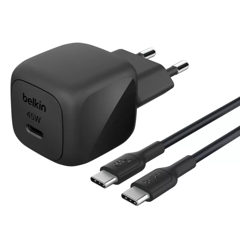 Ładowarka USB-C Belkin BOOSTCHARGE 45W PD PPS – kompaktowy zasilacz USB-C PD PPS 45W