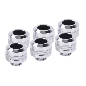 Zestaw złączek Alphacool 17474 — mosiężne złączki chromowane, Ø 22 mm, wysokość 20 mm