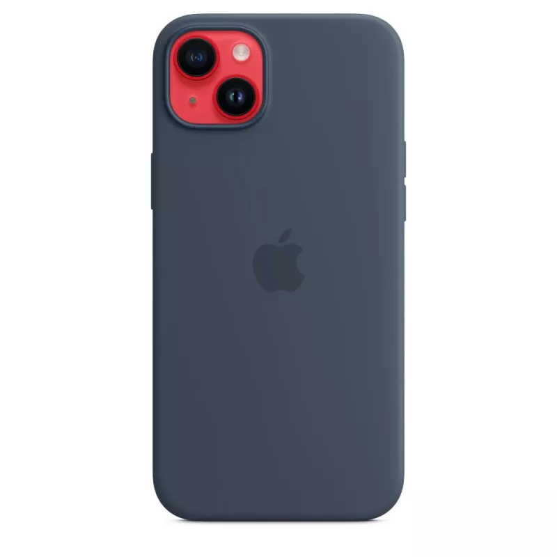 Silikonowe etui Apple iPhone 14 Plus z MagSafe – Storm niebieski