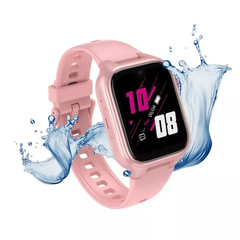 Smartwatch Stelio Junior Pro AI 4G ST-SWJ102-PK — dziecięcy zegarek 4G, różowy