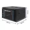 Szafa rack 19-calowa QOLTEC 54465 konstrukcja stalowa 12U