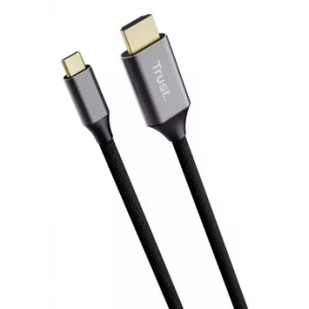 Kabel USB-C do HDMI TRUST CALYX 25630, 4K (3840x2160), 2 m, czarny, męski-męski