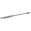 Manhattan USB-A 4-Portowy Hub, 4x porty USB-A (1x USB 3.2 Gen1 5 Gbps aka USB 3.0, 3x USB 2.0 480 Mbps), zasilany z portu USB (nie wymaga zewnętrznego zasilacza), Aluminium