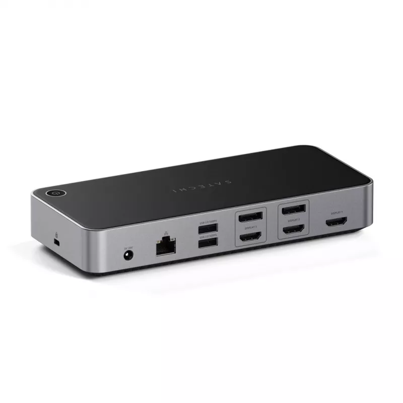 Satechi Triple 4K Display Wired Dock Czarny srebrny 4K Ultra HD 60 Hz