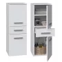 Szafka łazienkowa stojąca Top e Shop NEL V DDS BIEL — 300×300×850 mm, 3 półki, biała