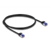 Kabel sieciowy DeLOCK RJ45 Cat.6A S/FTP cienki 1m Czarny