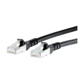 METZ CONNECT TP-kabel krosowy ISO/IEC Cat.6 AWG26 2x RJ45 0,5m czarny