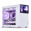 Obudowa PC Jonsbo D31 STD biały — Midi Tower, stal, hartowane szkło, Micro-ATX/ITX/DTX, 2×2,5 cala + 1×3,5 cala, GPU do 400 mm, chłodzenie CPU 168 mm