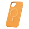 Etui magnetyczne do iPhone 15 Plus Baseus Fauxther Series (Pomarańczowy)