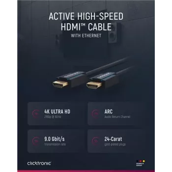 ClickTronic 39085 HDMI-Cable 20 m HDMI Type A (Standard) Czarny (39085)