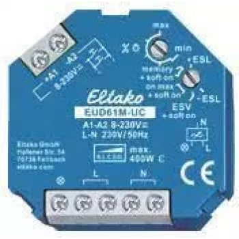 ELTAKO Uni.-Dimmer Switch 500W EUD61MUC Multifunkcyjny Montaż w Puszce 8-230V EUD61MUC (61100903)