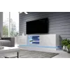 Cama szafka TV QIU 200 MDF biały połysk/biały połysk