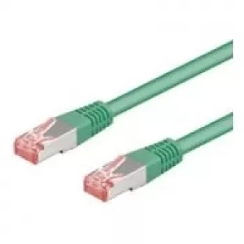 Wentronic Goobay Kabel krosowy CAT 6, S/FTP (PiMF), zielony, 15 m - LSZH bezhalogenowy, miedź (68295)
