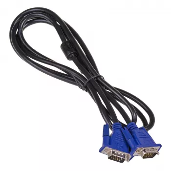 Kabel VGA Akyga AK-AV-01 D-Sub 15-pin męski–męski, 1,8 m, czarny, z filtrem ferrytowym