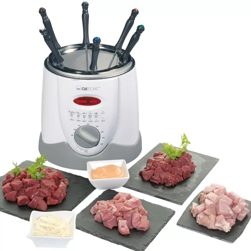 Clatronic FFR 2916 Pojedyncza 1 L Wolnostojąca 900 W Frytkownica Szary, Biały