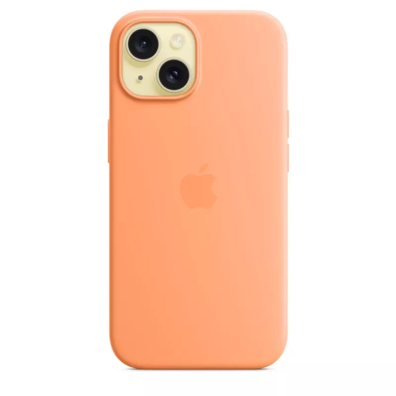 Apple iPhone 15 Etui silikonowe z MagSafe - pomarańczowy Sorbet