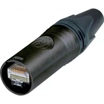 Neutrik RJ45 etherCON CAT6 A Connector Plug, prosty Pole: 8P8C NE8MX6-B Czarny NE8MX6-B 1 szt. (NE8MX6-B)