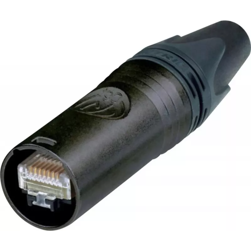 Neutrik RJ45 etherCON CAT6 A Connector Plug, prosty Pole: 8P8C NE8MX6-B Czarny NE8MX6-B 1 szt. (NE8MX6-B)