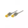 Kabel krosowy Tecline kat. 6A (ISO/IEC), S/FTP (PiMF), bezhalogenowy, z zabezpieczeniem zatrzaskowym, żółty