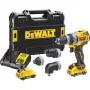 Wiertarka pistoletowa DeWalt DCD703L2T-QW — 12V, 3,0Ah x2, 1500 obr./min, uchwyt bezkluczykowy 10 mm, 25,5 N·m, 0,9 kg