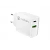 Ładowarka sieciowa szybkiego ładowania NATEC RIBERA 12V 20W USB-C PD 3.0 + USB-A Samsung AFC biała