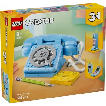 Zestaw konstrukcyjny LEGO Creator 3-w-1 31174 Telefon retro, 383 elementy, od 8 lat, 70×110×150 mm