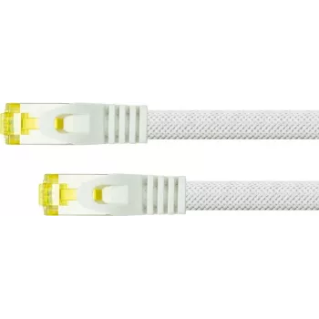 Python Series RJ45 kabel krosowy with Cat.7 przewód instalacyjny - Latch Protection (RNS) and Nylon Braiding - S/FTP - PiMF - bezhalogenowy - 500MHz - OFC - biały - 25m (8070PY-250W)