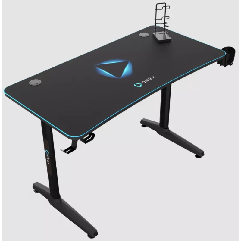 Biurko gamingowe Onex GD1200H — blat 1200 mm z uchwytem na kubek i haczykiem na słuchawki