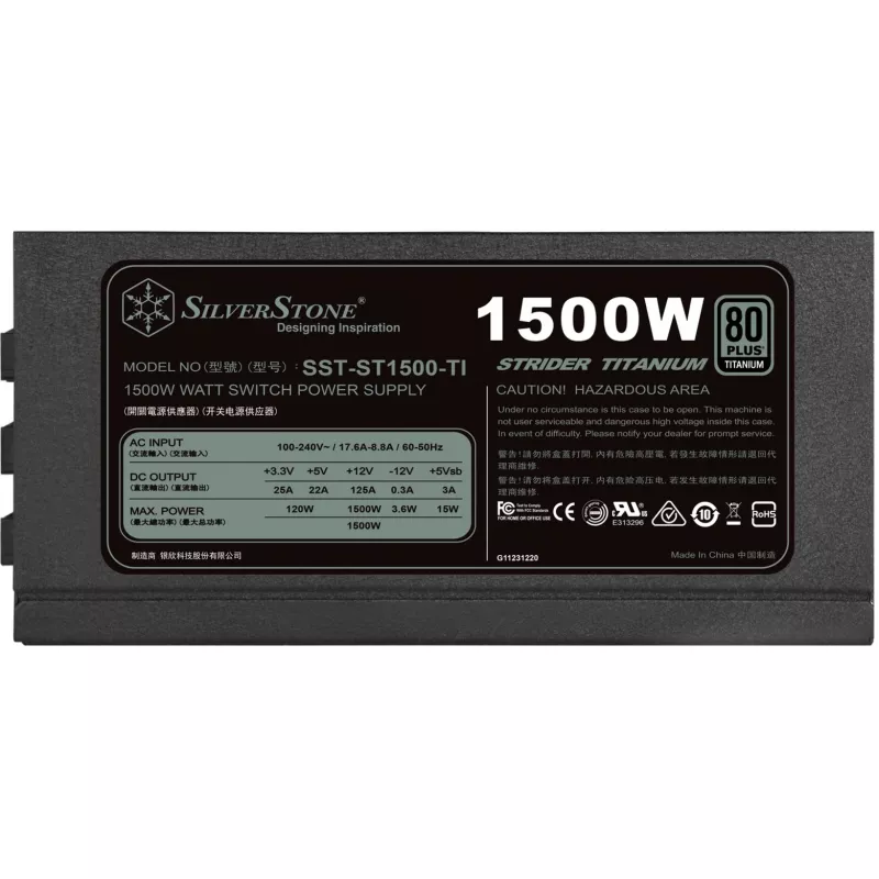 Silverstone SST-ST1500-TI v1.1 Zasilacz 80 PLUS Titanium, modułowy - 1500 W (SST-ST1500-TI v1.1)