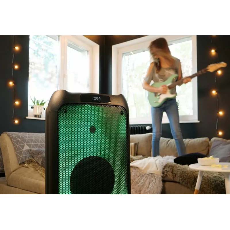 System karaoke Blaupunkt PB10DB 1000W mikrofon przewodowy wyświetlacz LED