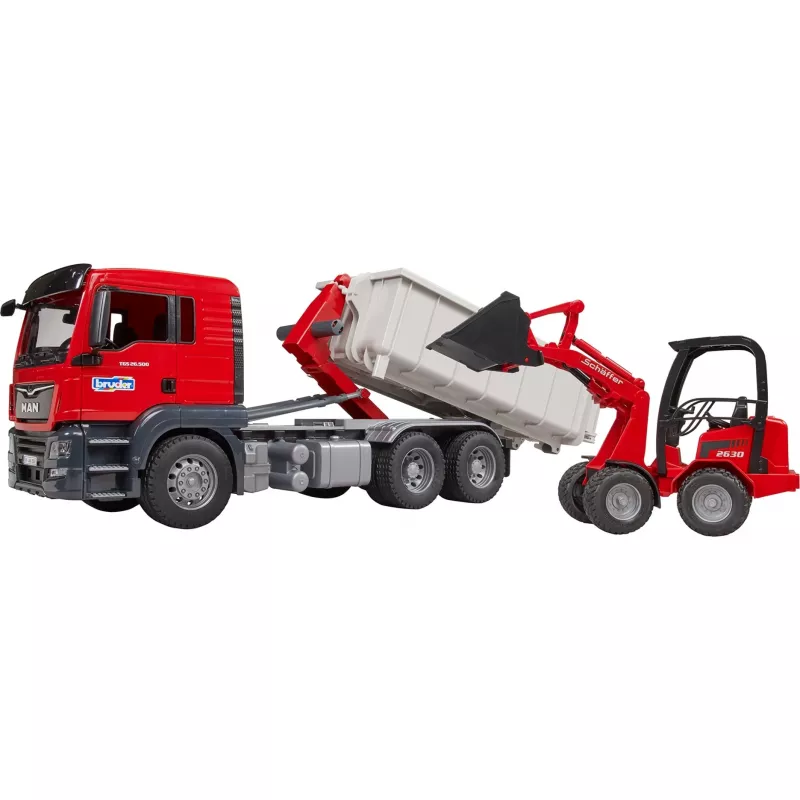 Zestaw ciężarówki i pojazdu gąsienicowego BRUDER MAN TGS Truck Wielokolorowy