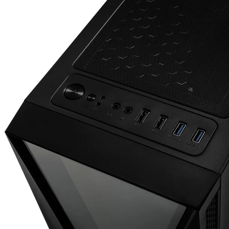Kolink VOID RGB Obudowa wieżowa RGB Czarna Wentylator LED Okno Filtr przeciwkurzowy PC E