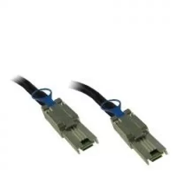 Inter-Tech - Zewnętrzny kabel SAS - SAS 6Gbit/s - 4x ekranowany Mini MultiLane SAS (SFF-8088), 26-pin na 4x ekranowany Mini MultiLane SAS (SFF-8088), 26-pin - 1 m - Czarny