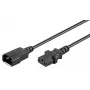 Przedłużacz zasilający Microconnect PE040610 1m 1 gniazdo AC Czarny