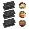 Clatronic ST/WA 3670 opiekacz do kanapek 800 W Czarny, stal nierdzewna
