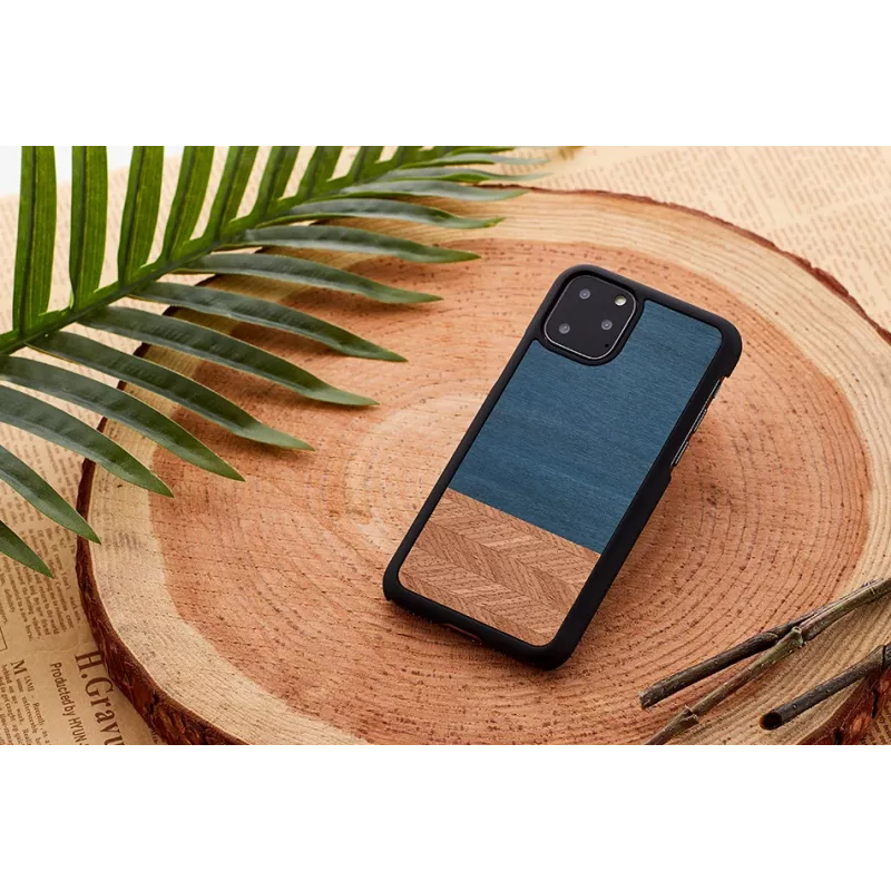 Etui na telefon man and wood do iPhone 11 Pro Max — denim Czarny ochronne etui