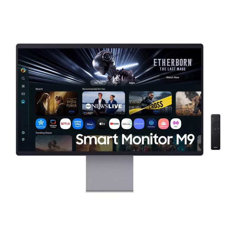 Monitor komputerowy Samsung M90SF 81,3 cm (32 cale) 3840 x 2160 pikseli 4K Ultra HD OLED Srebrny