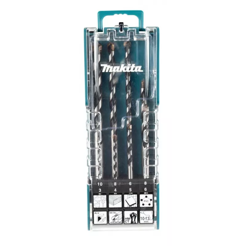 MAKITA Zestaw uniwersalnych wierteł HM/CT 8 szt.