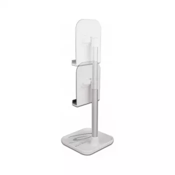 DeLOCK Smartphone and Tablet Telescopic Stand with Storage srebrny biały