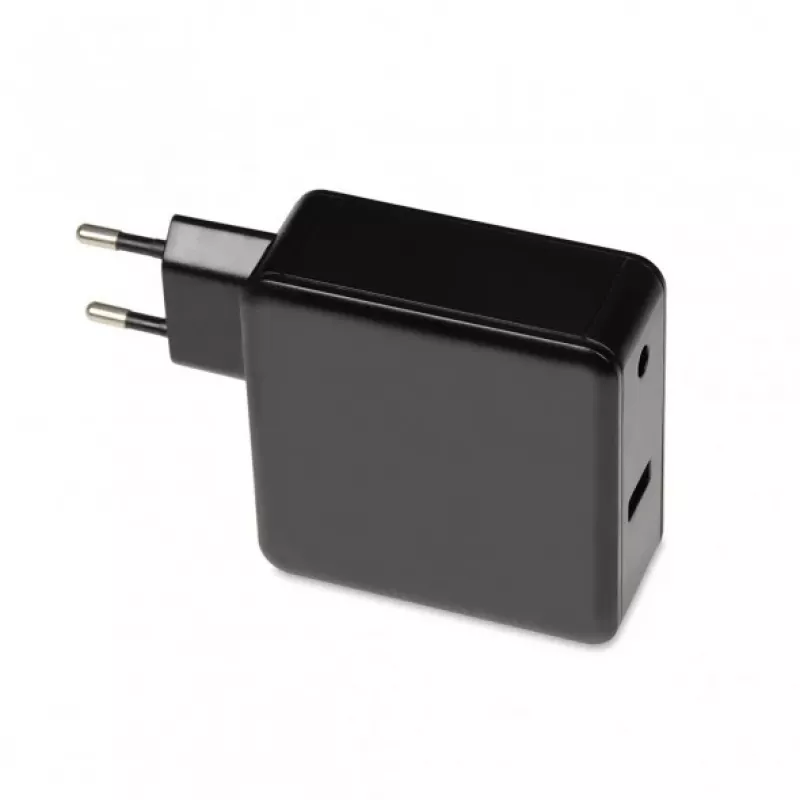 Zasilacz laptopowy IBOX IUZ65WA, AC-DC automatyczny 100–240V → 18.5–20.5V, 65W, 1×USB, czarny