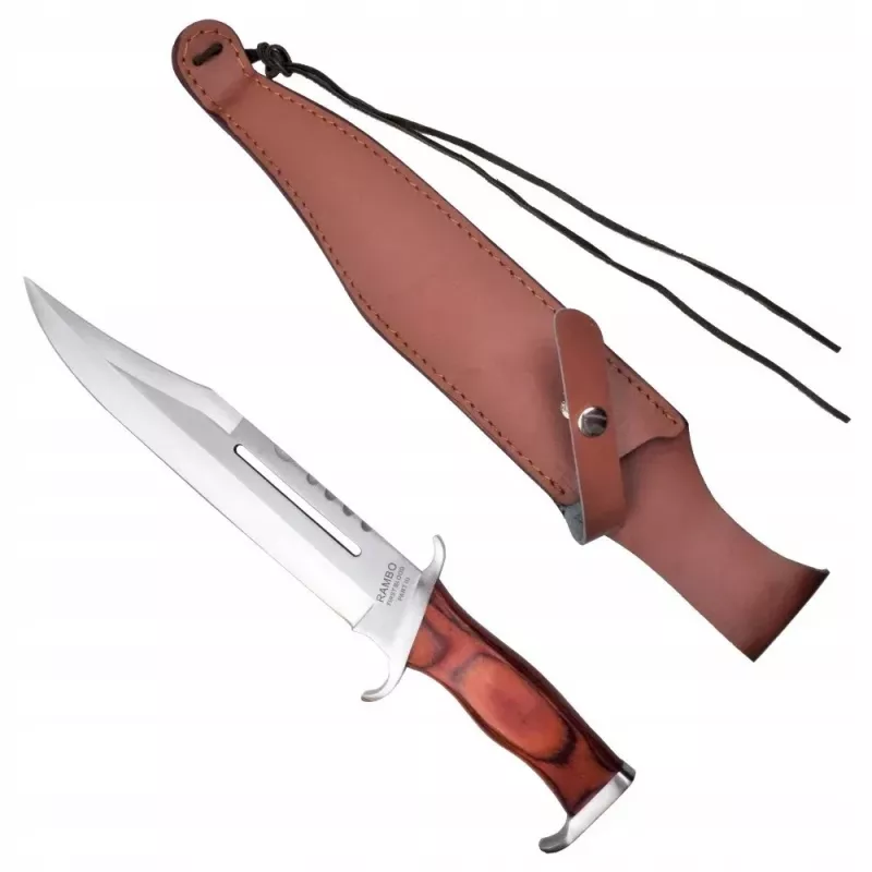 Nóż survivalowy ze stałą głownią Cinema Classic CC-H3 Rambo III 425 mm, głownia stalowa, rękojeść Codura, pochwa skórzana