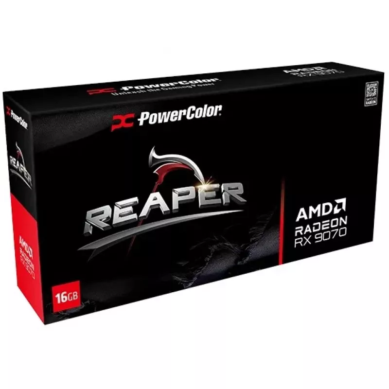 Karta graficzna PowerColor Radeon RX 9070 16 GB GDDR6 PCIe 5.0, 2520 MHz boost, 3x DisplayPort 2.1a + HDMI 2.1b, 2x 8-pin