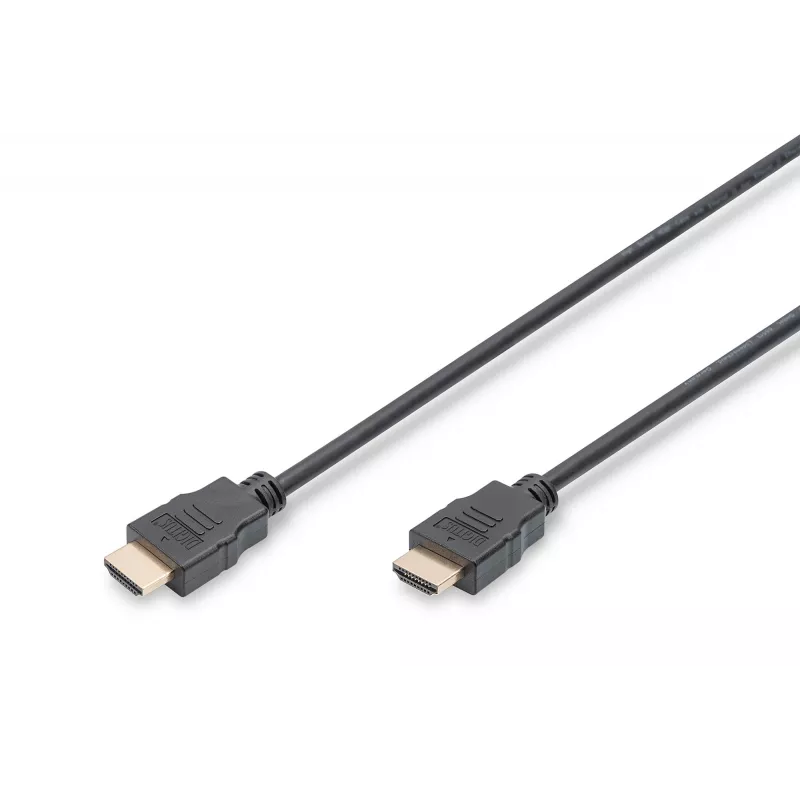 Kabel połączeniowy Assmann HDMI High Speed, typ A M/M, 5,0 m, z Ethernetem, poprzednio HDMI 1.4, UL, czarny, złote styki (AK-330114-050-S)
