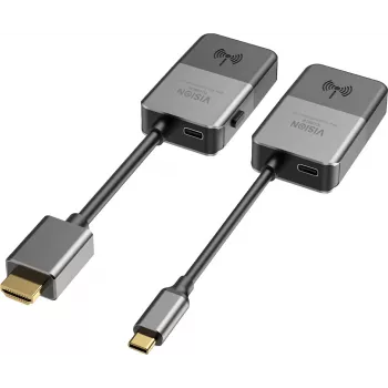 Bezprzewodowy przedłużacz audio/wideo VISION TC-USBCW HDMI przez Wi‑Fi 5, obsługa USB‑C