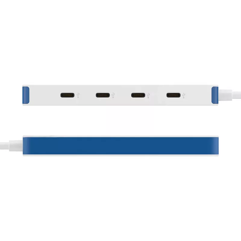 Hyper HyperDrive Flex 4-portowy hub USB-C, biały/niebieski | HD5201BUGL