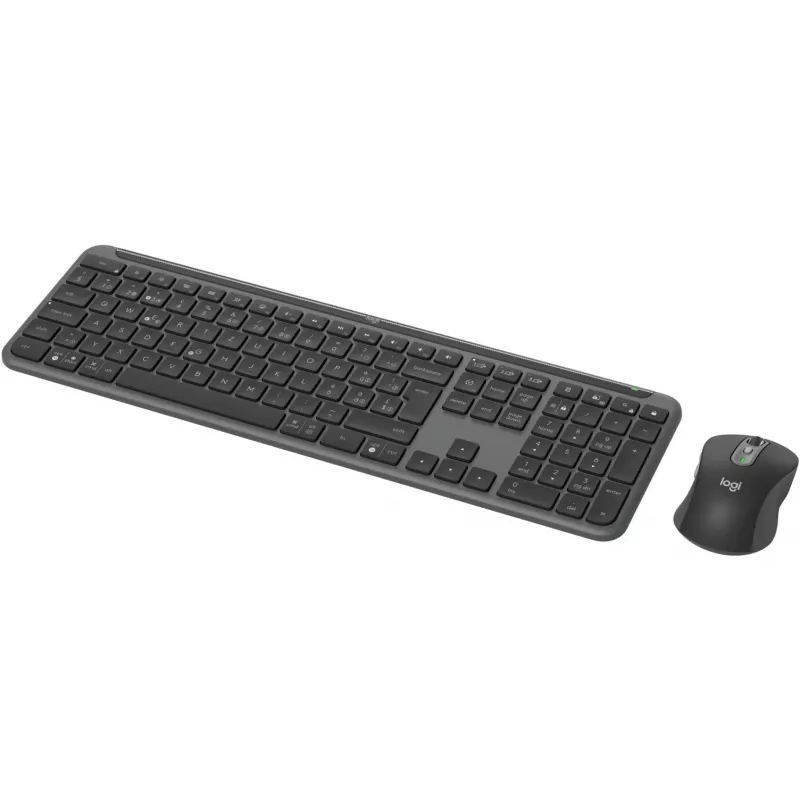 Logitech Signature Slim Combo MK950 dla Firm - Zestaw klawiatury i myszy - 100% - pełnowymiarowy - Bezprzewodowy - Bluetooth 5.1 LE - QWERTZ - Szwajcarski - Grafit (920-012503)
