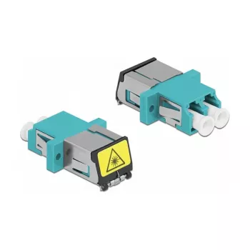Łącznik światłowodowy DeLOCK 86900 LC Duplex złącze żeńskie na żeńskie wielomodowy Aqua