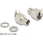 Złącze DeLOCK DC 5,5 x 2,1 mm żeńskie panelowe lutowane kątowe 20 V 10 A