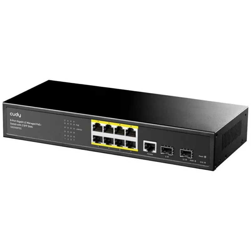 Przełącznik zarządzalny Cudy GS2008PS2 L2 Gigabit Ethernet 8 portów PoE