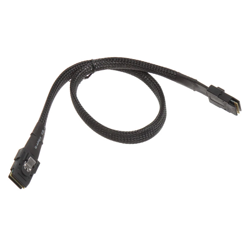 SilverStone CPS02 - SATA- / SAS-Kabel - mit Sidebands - SAS 12Gbit/s - 4-Lane - 4 x Mini SAS (SFF-8087) (W) bis 4 x Mini SAS (SFF-8087) (W) - 50cm - S